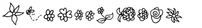 Chankbats Flowers Font LOWERCASE