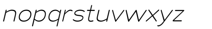 Chankfurter Extended Light Italic Font LOWERCASE
