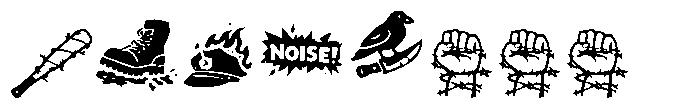 Chaos Block Doodles Font LOWERCASE