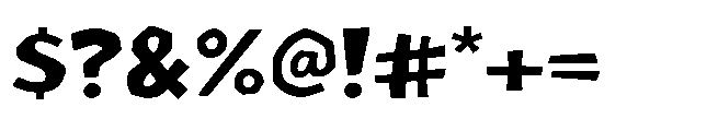 Chaos Block Regular Font OTHER CHARS