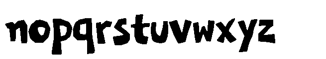 Chaos Block Regular Font LOWERCASE
