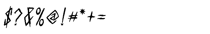 Chaotic Runes Italic Font OTHER CHARS