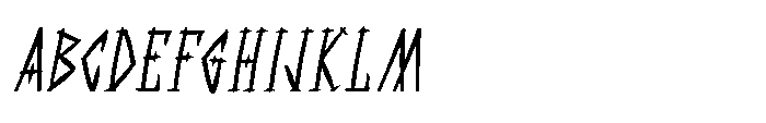 Chaotic Runes Italic Font UPPERCASE