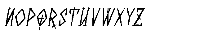 Chaotic Runes Italic Font UPPERCASE