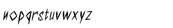 Chaotic Runes Italic Font LOWERCASE