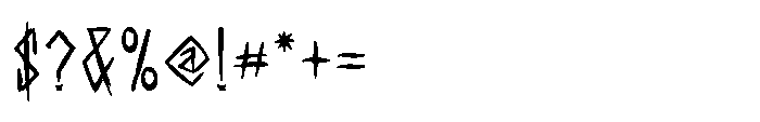 Chaotic Runes Regular Font OTHER CHARS