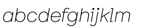 Chapeau Thin Italic Font LOWERCASE
