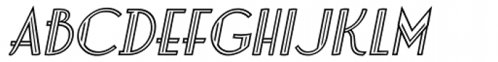 Charbonne Inline Oblique Font UPPERCASE