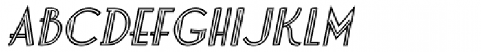 Charbonne Inline Oblique Font LOWERCASE