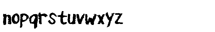 Charcoal Crayon Font LOWERCASE