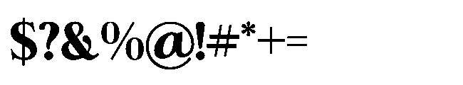 Charem Editorial Black Font OTHER CHARS
