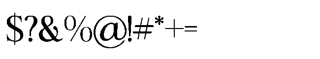 Charem Editorial Regular Font OTHER CHARS
