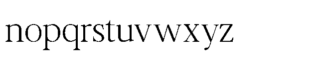 Charem Editorial Thin Font LOWERCASE