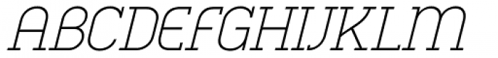 Charifa Serif Thin Oblique Font UPPERCASE