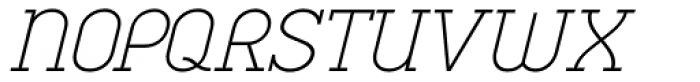 Charifa Serif Thin Oblique Font UPPERCASE