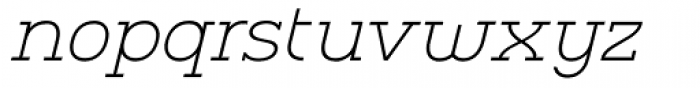 Charifa Serif Thin Oblique Font LOWERCASE