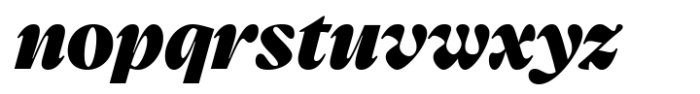 Charlea Extra Black Italic Font LOWERCASE