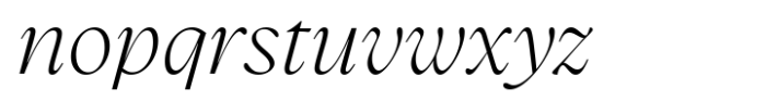 Charlea Extra Light Italic Font LOWERCASE