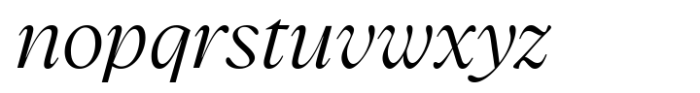 Charlea Light Italic Font LOWERCASE