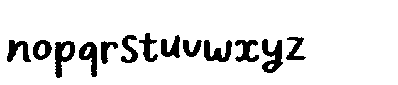 Charliney Noodle Bold Font LOWERCASE
