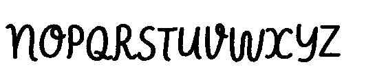 Charliney Noodle Font UPPERCASE