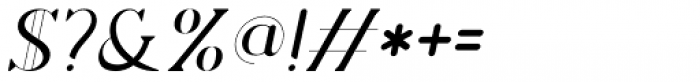 Charmini Thin Italic Font OTHER CHARS