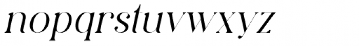Charmini Thin Italic Font LOWERCASE