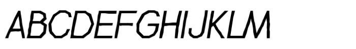 Chatterton Light Oblique Alpha Font UPPERCASE