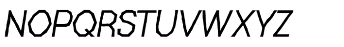 Chatterton Light Oblique Alpha Font UPPERCASE
