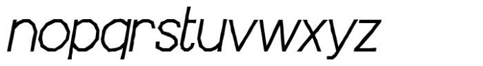 Chatterton Light Oblique Alpha Font LOWERCASE