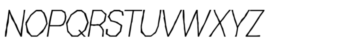 Chatterton Thin Oblique Alpha Font UPPERCASE