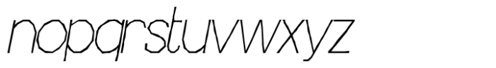 Chatterton Thin Oblique Alpha Font LOWERCASE