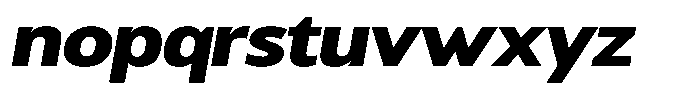 Chatwin Black Expanded Italic Font LOWERCASE