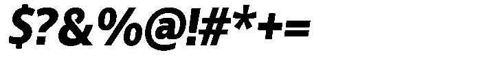Chatwin Black Semi Condensed Italic Font OTHER CHARS