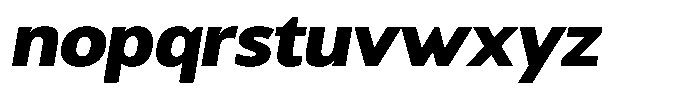 Chatwin Black Semi Expanded Italic Font LOWERCASE