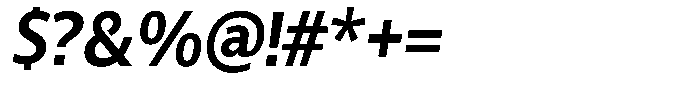Chatwin Bold Semi Condensed Italic Font OTHER CHARS