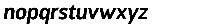 Chatwin Bold Semi Condensed Italic Font LOWERCASE