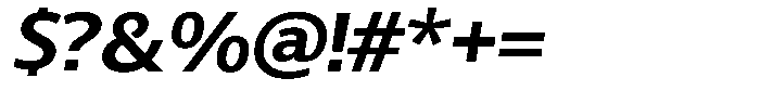 Chatwin Bold Semi Expanded Italic Font OTHER CHARS