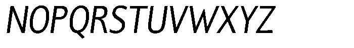 Chatwin Condensed Italic Font UPPERCASE