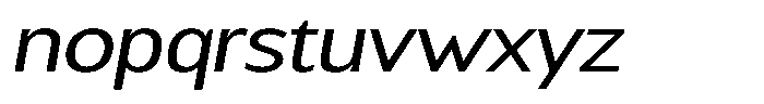 Chatwin Expanded Italic Font LOWERCASE