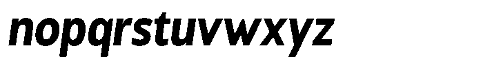 Chatwin Extra Bold Condensed Italic Font LOWERCASE