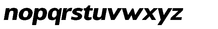 Chatwin Extra Bold Semi Expanded Italic Font LOWERCASE