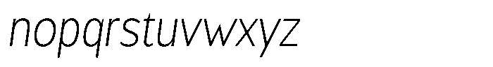 Chatwin Extra Light Condensed Italic Font LOWERCASE
