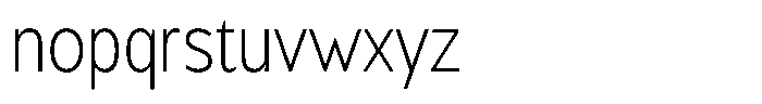 Chatwin Extra Light Condensed Font LOWERCASE