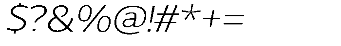 Chatwin Extra Light Expanded Italic Font OTHER CHARS