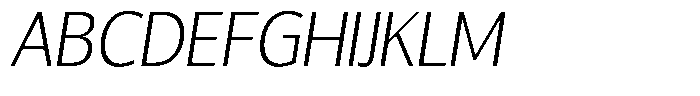 Chatwin Extra Light Italic Font UPPERCASE