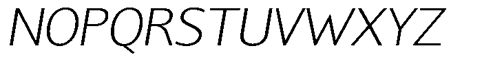 Chatwin Extra Light Sem Exp Italic Font UPPERCASE