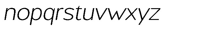 Chatwin Extra Light Sem Exp Italic Font LOWERCASE