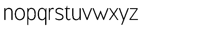 Chatwin Extra Light Semi Condensed Font LOWERCASE