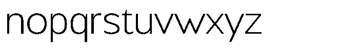 Chatwin Extra Light Semi Expanded Font LOWERCASE